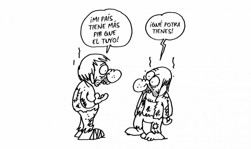 Ilustración de Charb (Stéphane Charbonnier) incluida en el libro 'El capitalismo en 10 lecciones', de Michel Husson (Librería Viento Sur/La Oveja Roja).