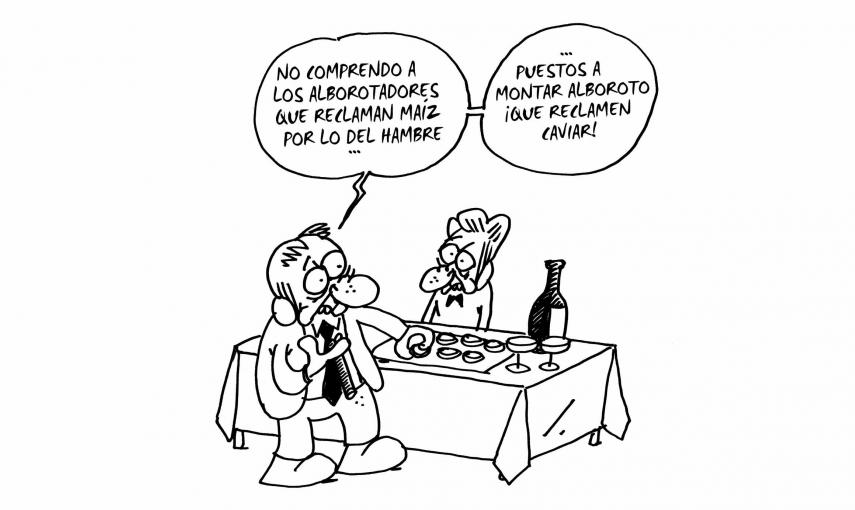 Ilustración de Charb (Stéphane Charbonnier) incluida en el libro 'El capitalismo en 10 lecciones', de Michel Husson (Librería Viento Sur/La Oveja Roja).