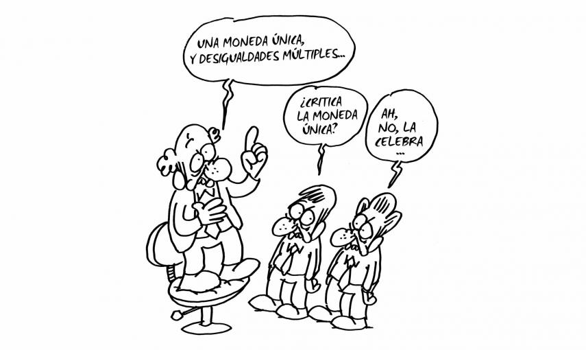 Ilustración de Charb (Stéphane Charbonnier) incluida en el libro 'El capitalismo en 10 lecciones', de Michel Husson (Librería Viento Sur/La Oveja Roja).