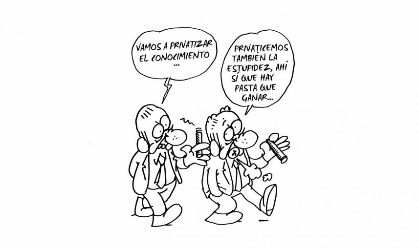 Ilustración de Charb (Stéphane Charbonnier) incluida en el libro 'El capitalismo en 10 lecciones', de Michel Husson (Librería Viento Sur/La Oveja Roja).