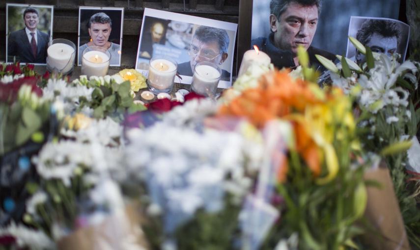 Manifestación en Moscú en honor a Boris Nemtsov, líder opositor recientemente asesinado. REUTERS