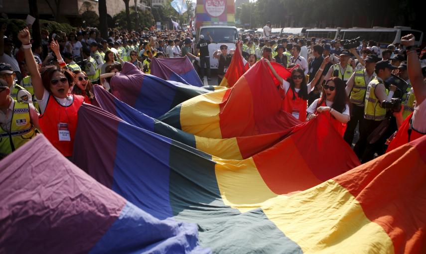 En Cores del Sur, la marcha del Orgullo Gay en Seúl reúne a más de 20.000 participantes cada año. REUTERS