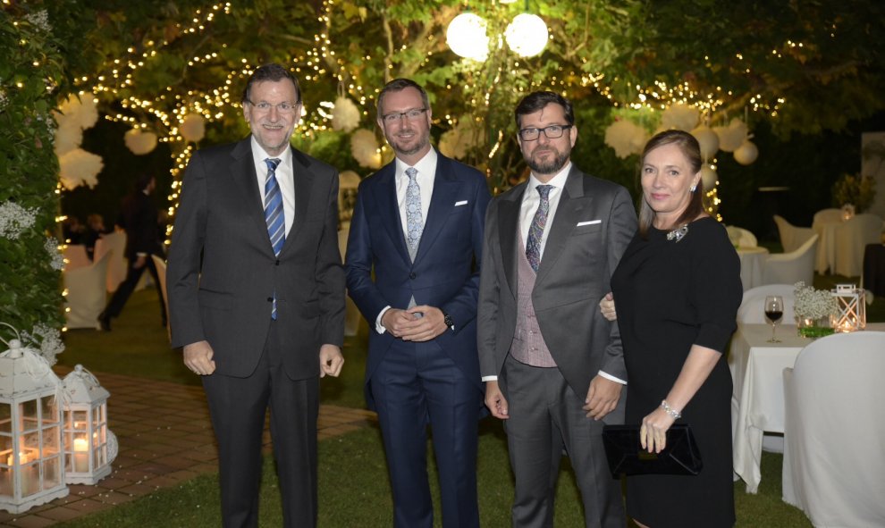 Rajoy, Maroto, Josema Rodríguez t la mujer del rpesidente, Elvira Fernández.