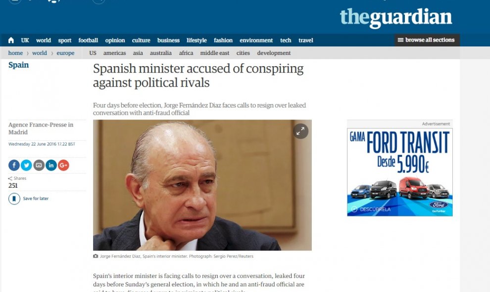 The Guardian - Escándalo Fernández Díaz