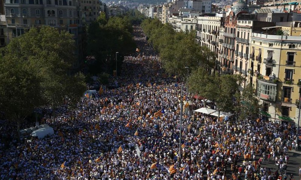 El paseo de Sant Joan, abarrotado. EFE/Toni Albir