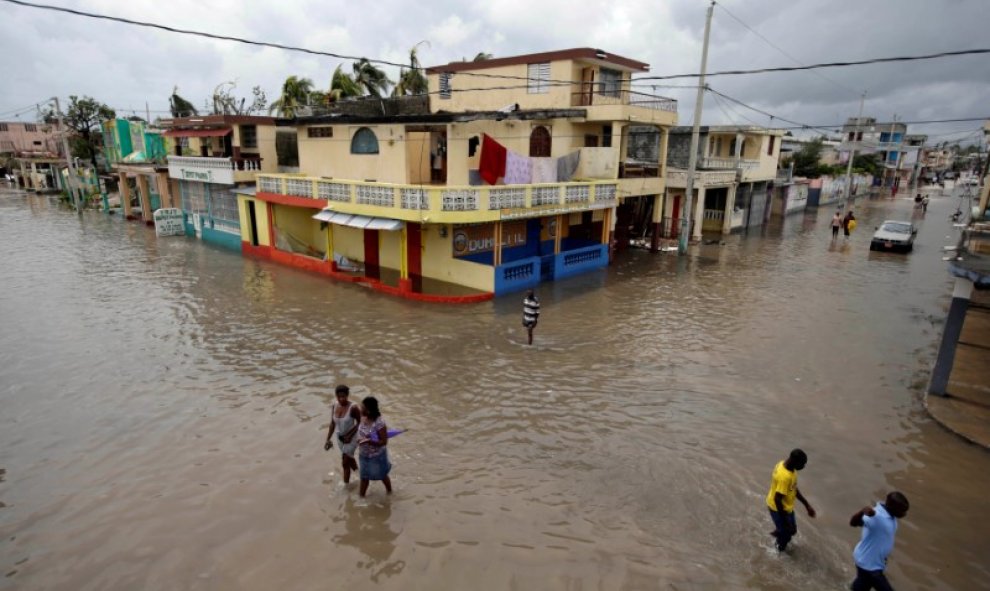 Una zona inundada tras el paso del huracán Matthew en Les Cayes, Haiti. REUTERS/Andres Martinez Casares
