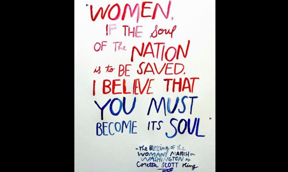 "Si el alma de la nación no puede ser salvada, creo que debes convertirte en su alma". Pintada de Deborah Stein (@bonbonoiseau)