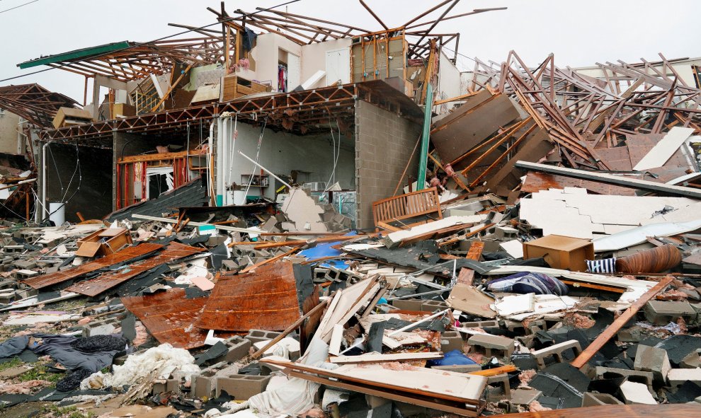 Una de las muchas casa que han sido devastadas por los vientos fuertes del huracán Harvey.REUTERS/Rick Wilking