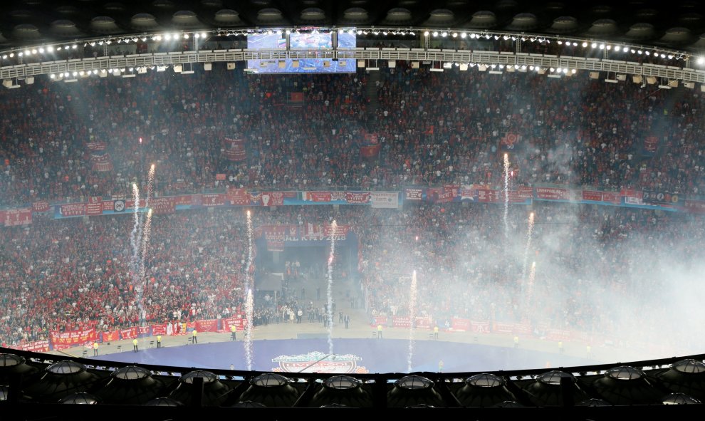 Vista general del estadio olímpico de Kiev, donde se celebró la final de ChanpionN entre el real Madrid y el Liverpool.- REUTERS