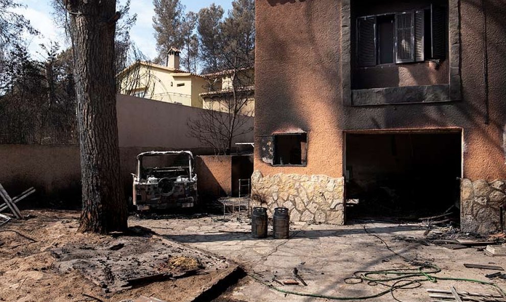 Urbanizaciones Montepino y Montesol afectadas por el incendio forestal de Llutxent, en Gandía. Greenpeace/Pedro Armestre