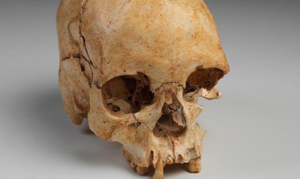 Este cráneo pertenece a 'Luzia', considerada 'la mujer más vieja de América' hasta el descubrimiento de 'Naia' en México. Sus restos fueron hallados en 1975 y datan de hace 11.500 años de edad.- Museo UFRJ