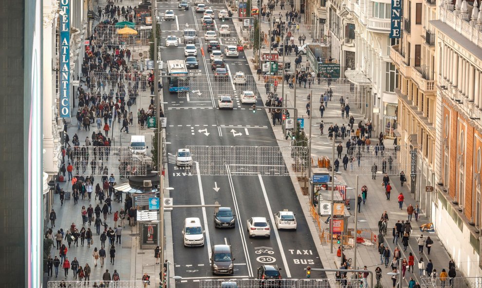 Una imagen reciente del nuevo estado de la Gran Vía tras la reforma.-EFE