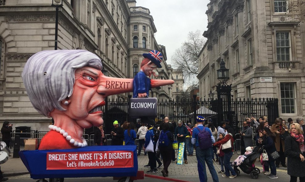 Manifestación que solicita la cancelación del Brexit./CRISTINA CASERO