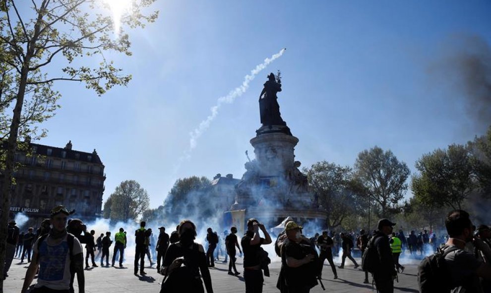 Manifestantes en París. EFE