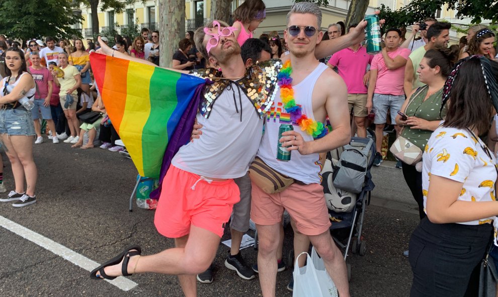 Asistentes a la manifestación del Orgullo LGTBI en Madrid 2019. /ESTEFANÍA ROSELLÓ