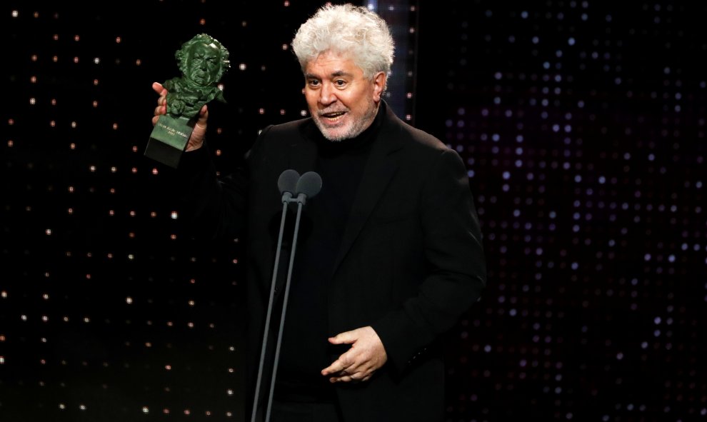 El director Pedro Almodovar  en la Gala de los Goya -  REUTERS/Jon Nazca