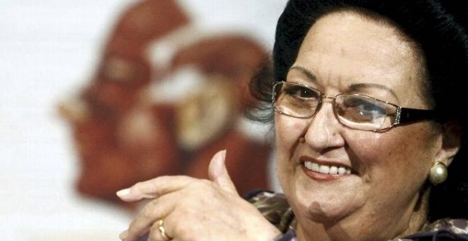 Imagen de la soprano Montserrat Caballé, en las lecciones magistrales que impartió la semana pasada en la Universidad Internacional Menendez Pelayo de Santander.