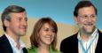 Acebes con Rajoy y Cospedal, en el congreso del PP en Valencia en el 2008. EFE