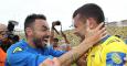 Los jugadores del Las Palmas celebran el ascenso. EFE/Elvira Urquijo A.