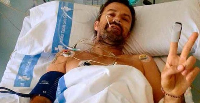 Pau Donés en una foto subida en su cuenta de Instagram desde el hospital.