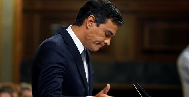 El líder del partido Socialista durante el debate de investidura en el Congreso de los Diputados. REUTERS/Andrea Comas
