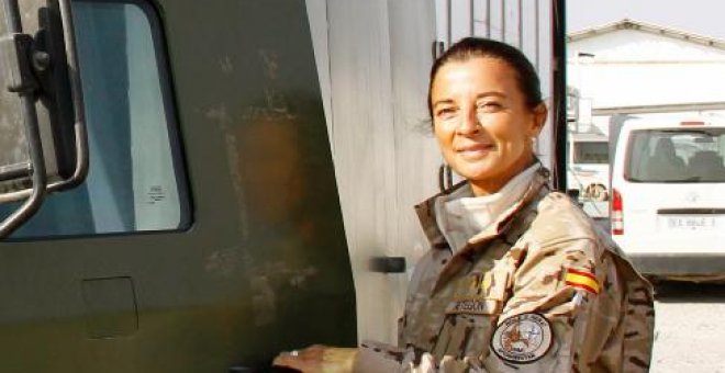 La teniente coronel Ana Betegón en la base militar de Herat, donde dirigió el Role 2E, el hospital militar español. Ministerio de Defensa.