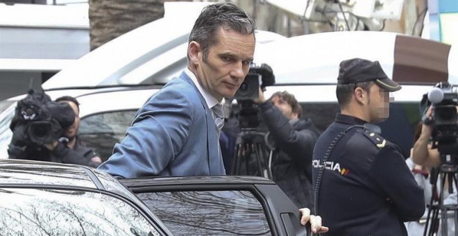 El marido de la infanta Cristina, Iñaki Urdangarin, llega a la Audiencia de Palma. - EFE