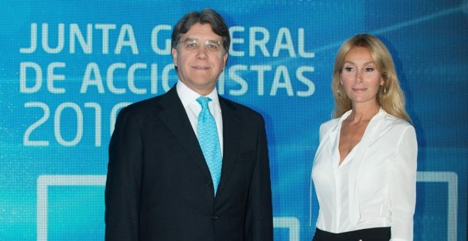 El consejero delegado de FCC, Carlos Jarque, y la presidenta no ejecutiva, Esther Alcocer Koplowitz. E.P.