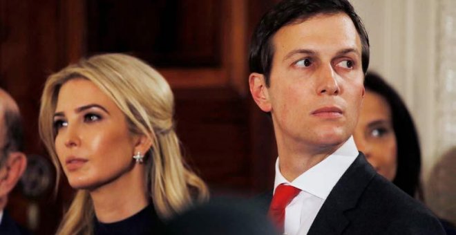 Ivanka Trump y su marido Jared Kushner durante la reciente visita de Angela Merkel a Washington. | REUTERS