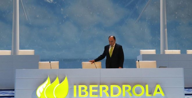 El presidente de Iberdrola, Ignacio Sanchéz Galán, al inicio de la Junta General de Accionistas de Iberdrola, en Bilbao. EFE/Luis Tejido