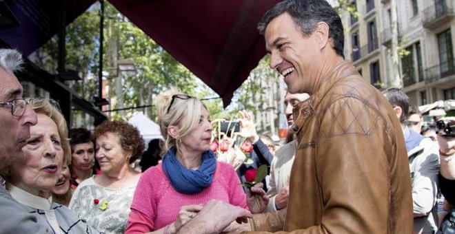 Pedro Sánchez, este domingo en Barcelona. EFE/Marta Pérez