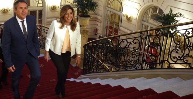 La presidenta de la Junta Susana Díaz y Juan Espadas, en un acto en Madrid. EFE