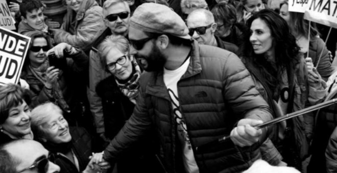 Spiriman en una de las manifestaciones por la sanidad pública en Granada