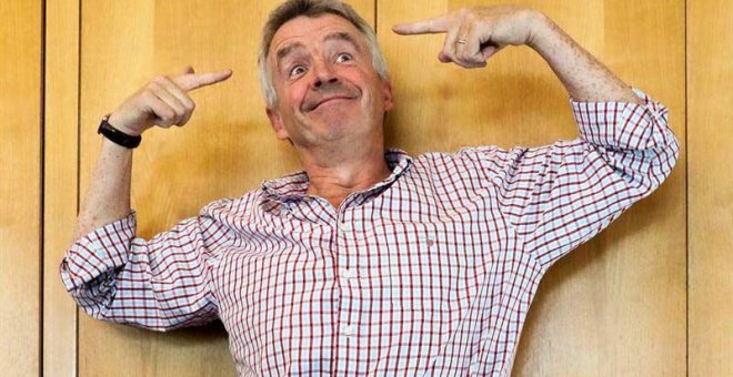 El consejero delegado de la aerolínea Ryanair, Michael O'Leary, durante una rueda de prensa el pasado 30 de agosto de 2017. | CARSTEN KOALL (EFE)