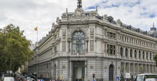 Fachada de la sede del Banco de España en Madrid. EFE