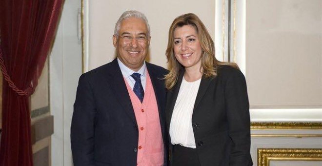 Antonio Costa con Susana Díaz, en una visita a Lisboa en 2014 cuando era alcalde de la capital portuguesa