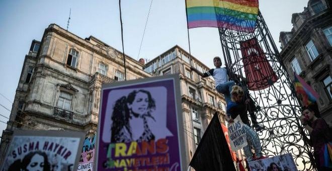 Protesta por el día mundial a favor de la Despatologización Trans.