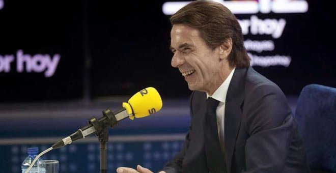 El expresidente del Gobierno José María Aznar, en declaraciones a la cadena SER. | CHEMA MOYA (EFE)