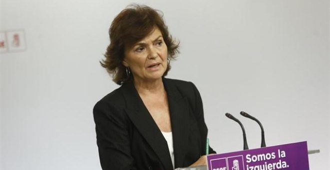 Carmen Calvo, secretaria de Igualdad en el PSOE. /EUROPA PRESS
