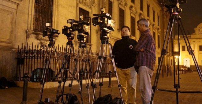 Periodistas en Lima (Perú), hace unos días. REUTERS/Guadalupe Pardo