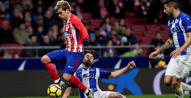 Griezmann, durante el último partido del Atlético de Madrid. EFE/Rodrigo Jimenez