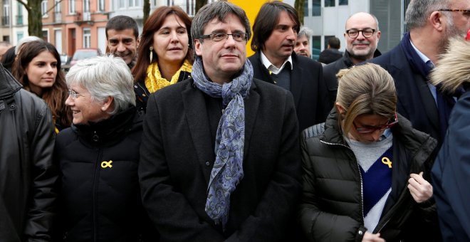 Carles Puigdemont el pasado 12 de enero en Bruselas. - REUTERS