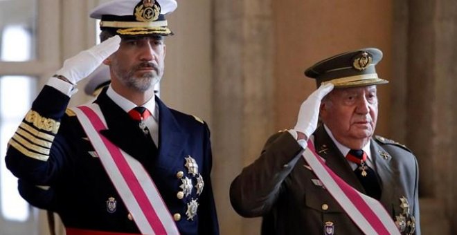 Felipe VI preside la Pascua Militar con la presencia de Juan Carlos. POOL