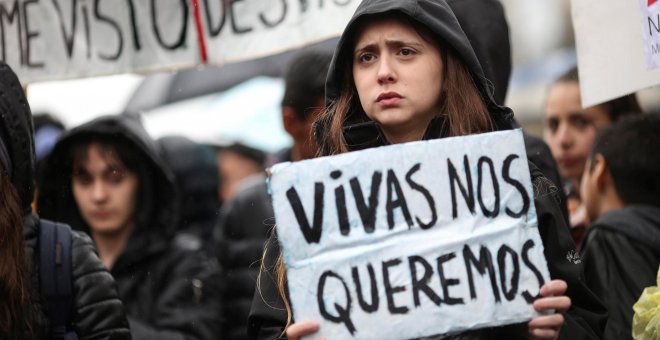 Foto de archivo de una manifestación contra la violencia machista. -  EFE