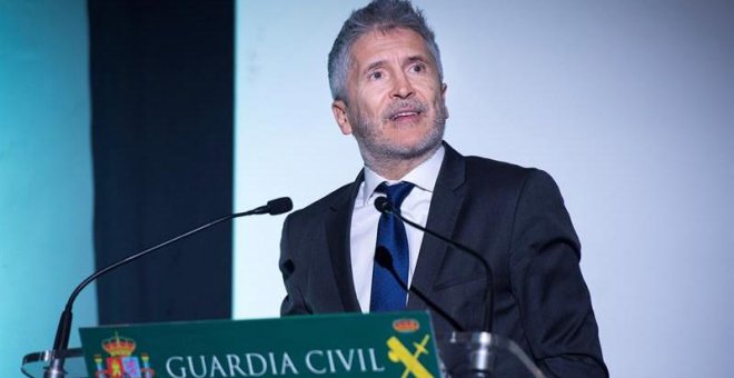 El ministro del Interior en la presentación de la campaña de la Guardia Civil "trabajoforzoso". EFE/Luca Piergiovanni