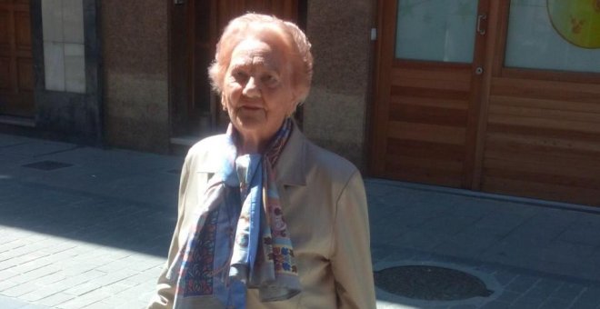 Carmen García, de 90 años, hija de un fusilado de la Guerra civil. Fotografía facilitada por la familia.