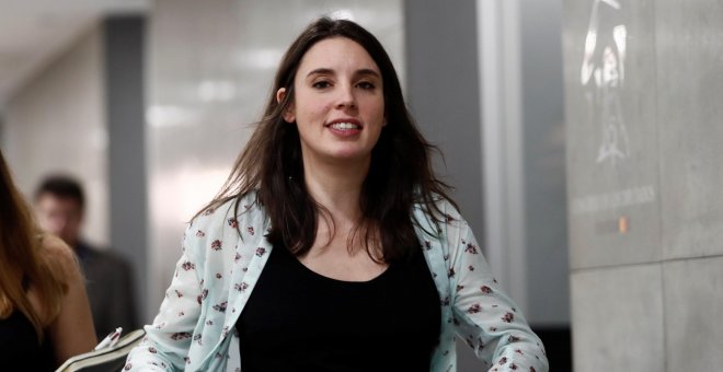 La portavoz del grupo confederal de Unidas Podemos, Irene Montero, en el Congreso de los Diputados. EFE/Mariscal