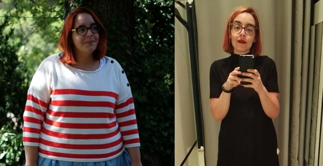Entre estas dos fotografías de Mai Oltra median 51 kilos y un proceso de empoderamiento tan importante como su pérdida de peso.