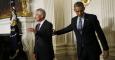 El presidente estadounidense Barack Obama con el dimitido  secretario de Defensa, Chuck Hagel, en la Casa Blanca.