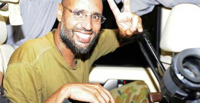 Saif al Islam, en una fotografía de agosto, cuando apareció por sorpresa en Trípoli para negar que hubiera sido capturado. -